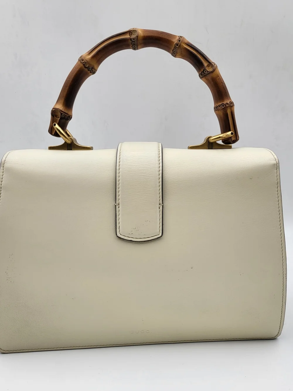 GUCCI Calfskin Bamboo Medium Dionysus Top Handle Bag Red White Blue. Auth. w/COA